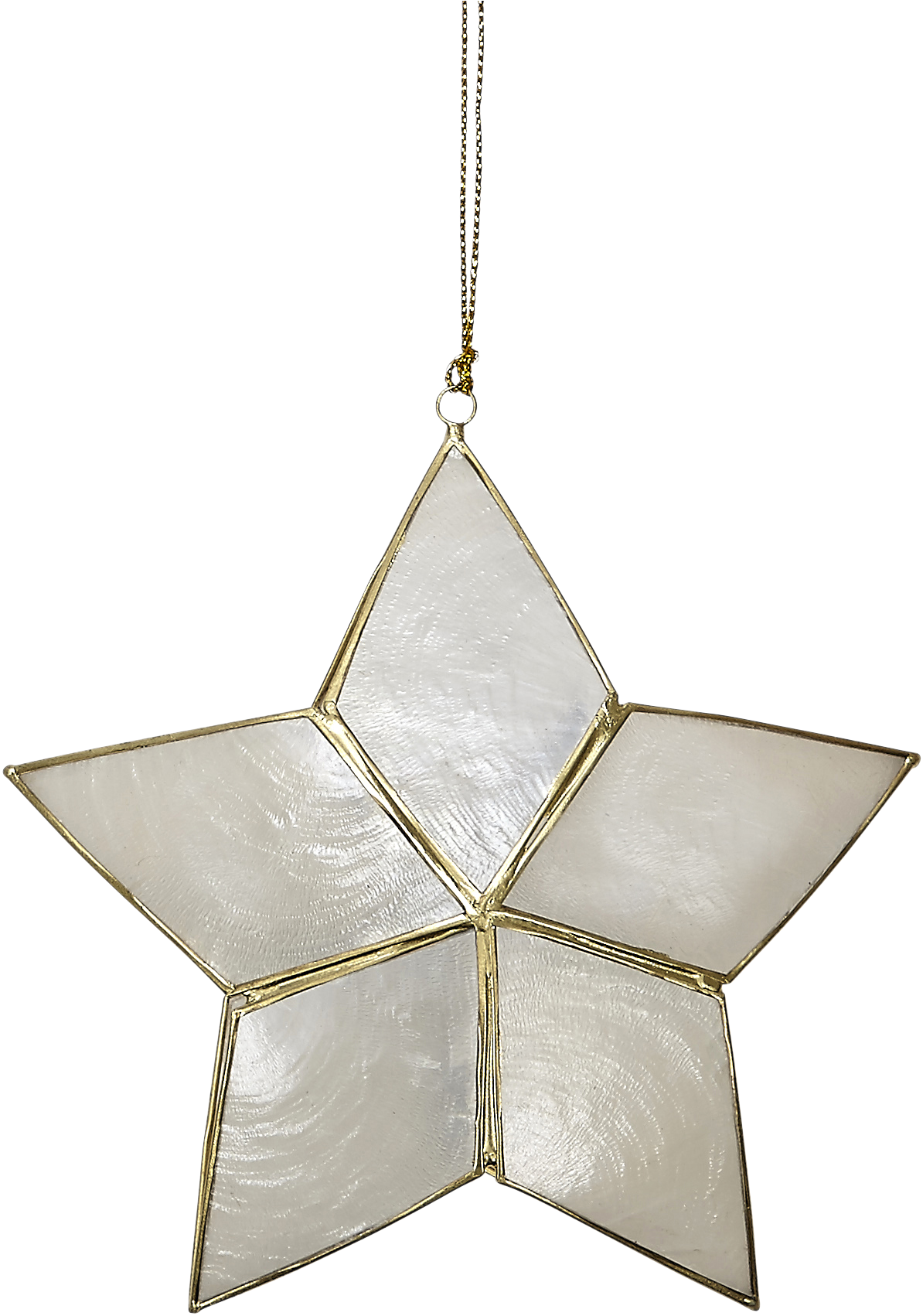 Capiz Star 3d Double Ornament 5x2" - Capiz Star (1494x1888), Png Download