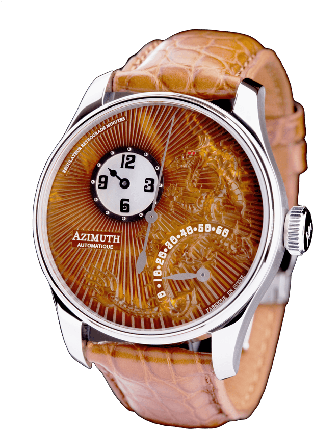 Retrograde Minutes Dragon - Analog Watch (1000x1000), Png Download