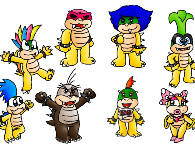 Mario Bros Clipart Koopa Troopa - Koopa Kids (640x480), Png Download