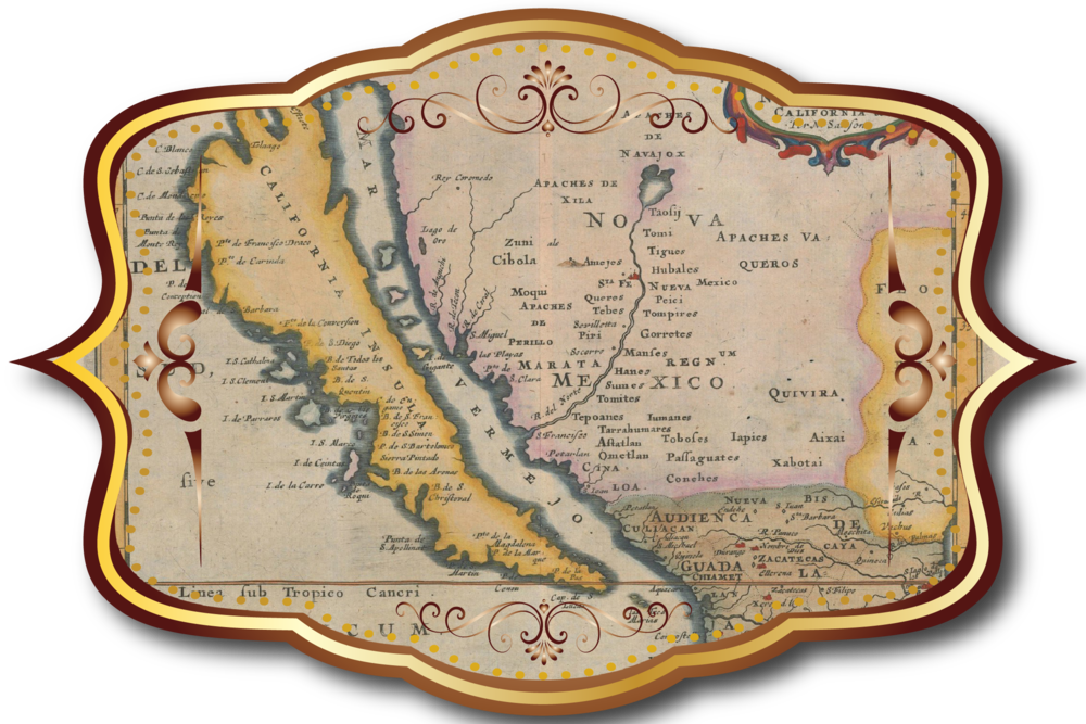 Legend Has It That In The 1600's A Spanish Ship Filled - Early Map Of California (1000x667), Png Download