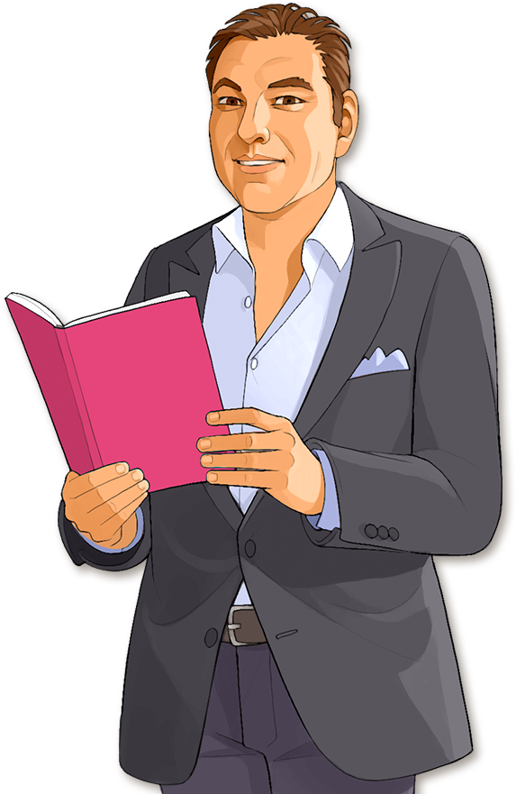 David Walliams Reading The Little Mermaid - Cartoon Picture Of David Walliams (631x880), Png Download