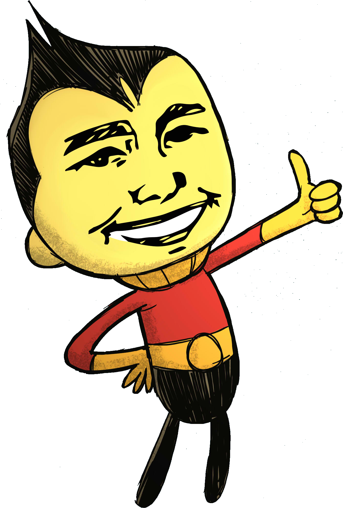 5bd0eb6302a65 Rennome - Thumb - - Cartoon (1372x2023), Png Download