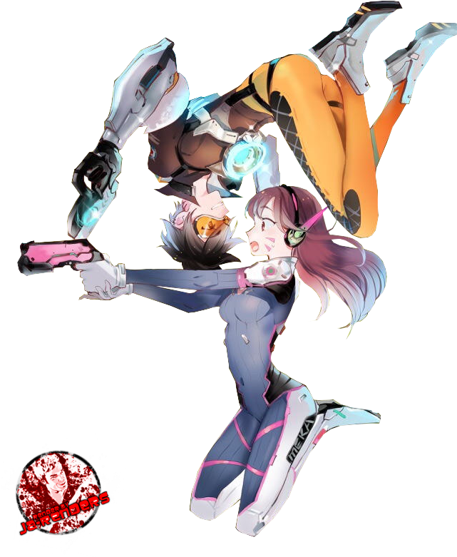 And D Va By Ja Renders On - D Va And Tracer (640x806), Png Download