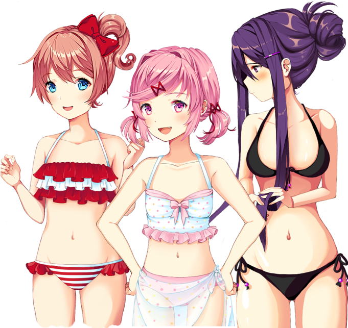 Doki Doki Literature Club Pink Clothing Human Hair - Doki Doki Literature Club Clothes (680x680), Png Download