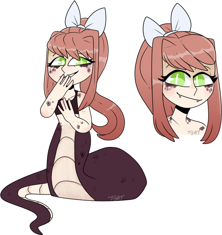Cat Facial Expression Cartoon Mammal Fictional Character - Doki Doki Literature Club Monster (800x800), Png Download