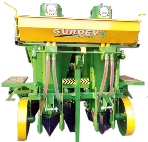 2 Row Automatic Potato Planter Conveyor Type - Harvester (530x600), Png Download