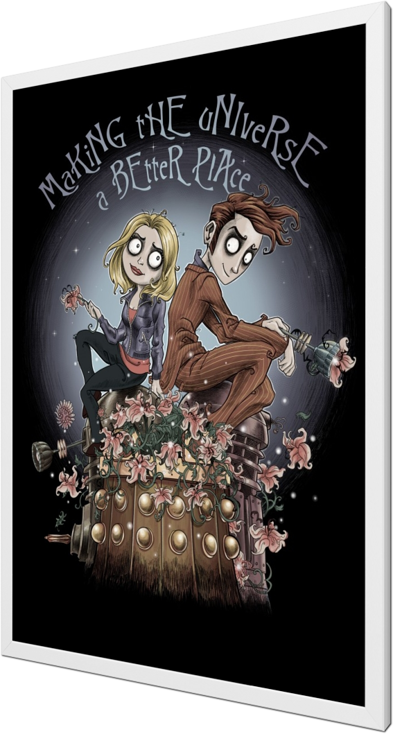Making The Universe A Better Place, Doctor Who, Tardis, - Doctor And Rose Tim Burton (567x1059), Png Download