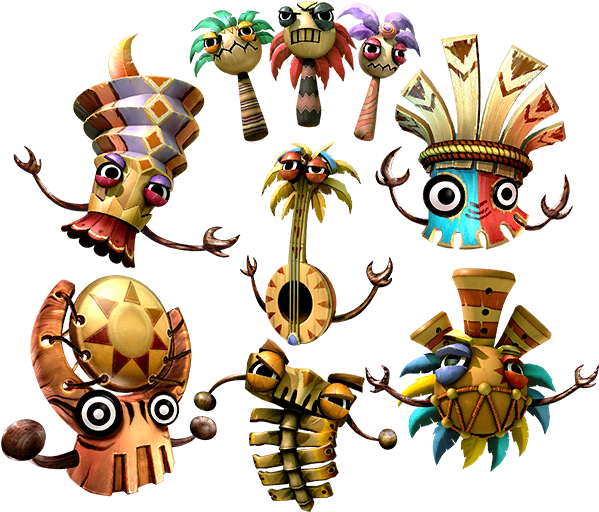Tiki Tak Tribe - Tikis Donkey Kong Country Returns (608x524), Png Download