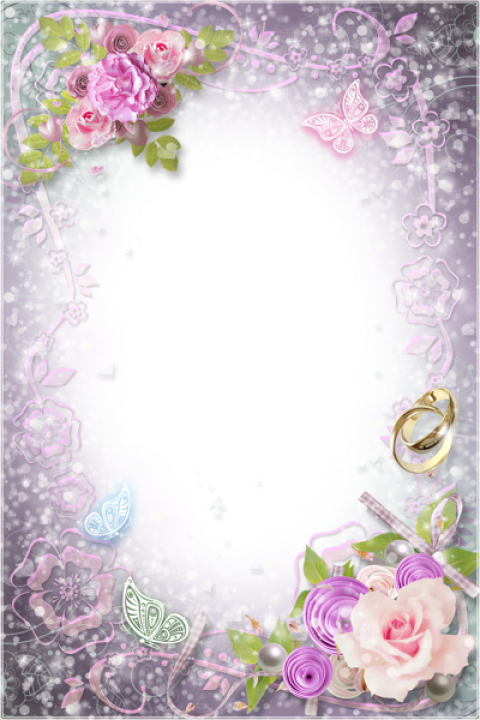 Free Png Best Stock Photos Transparent Flowers Wedding - Background Wedding Frame Png (480x720), Png Download