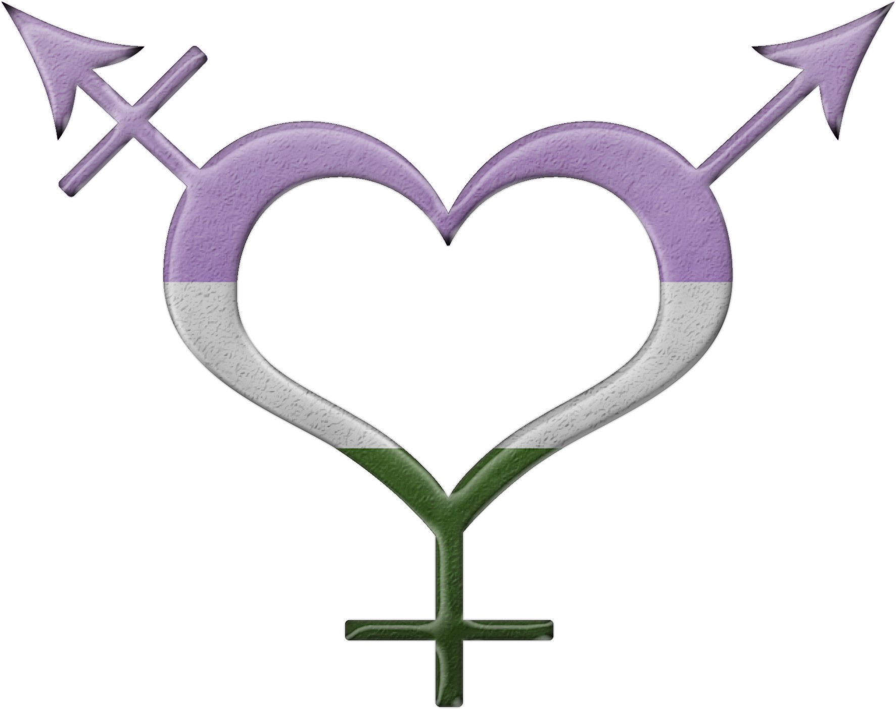 Gender Binary Pride Flag - Polygamy Tattoos (1773x1404), Png Download