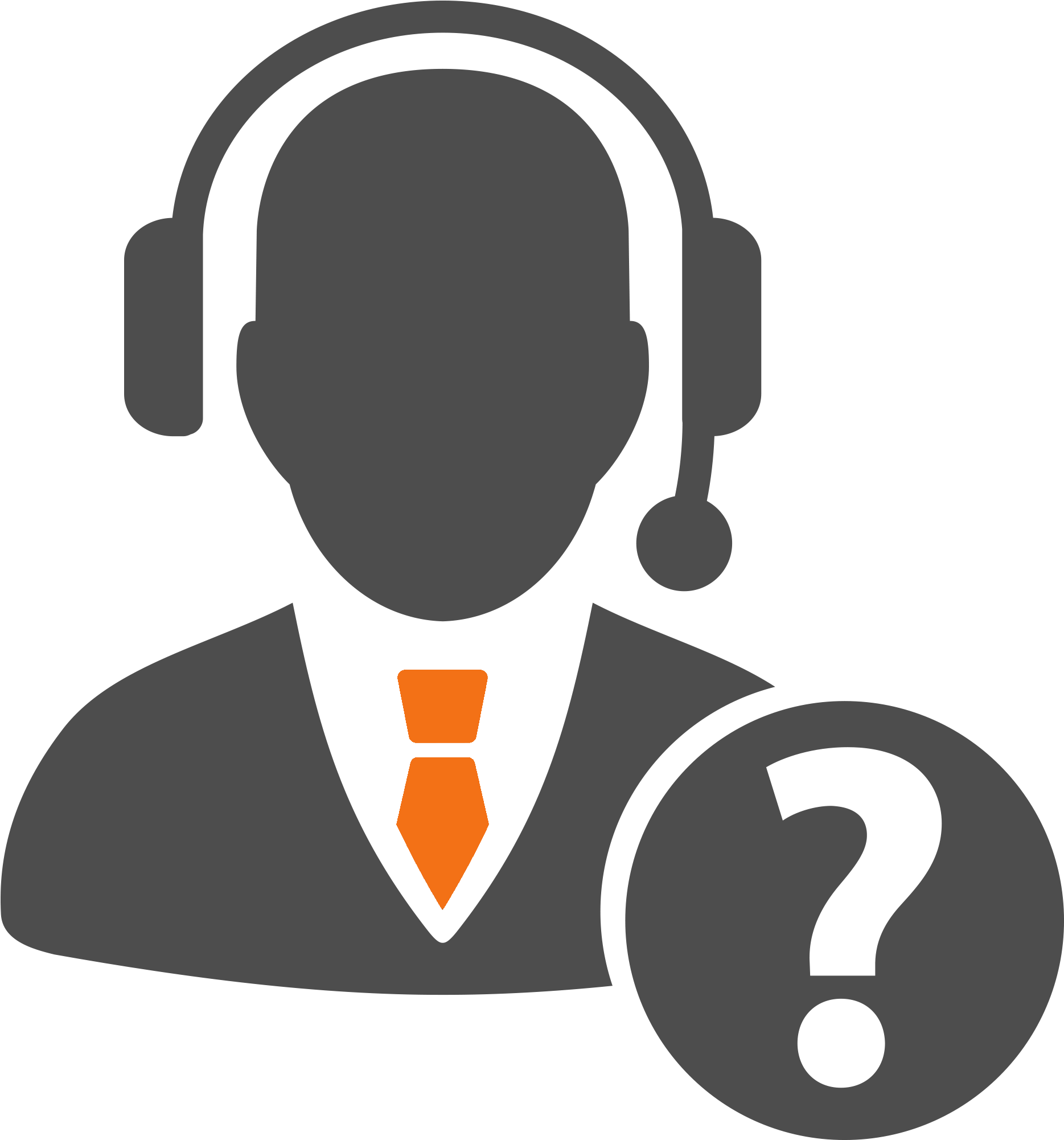 Support & Optimizations - Call Center Agent Silhouette (1883x2016), Png Download