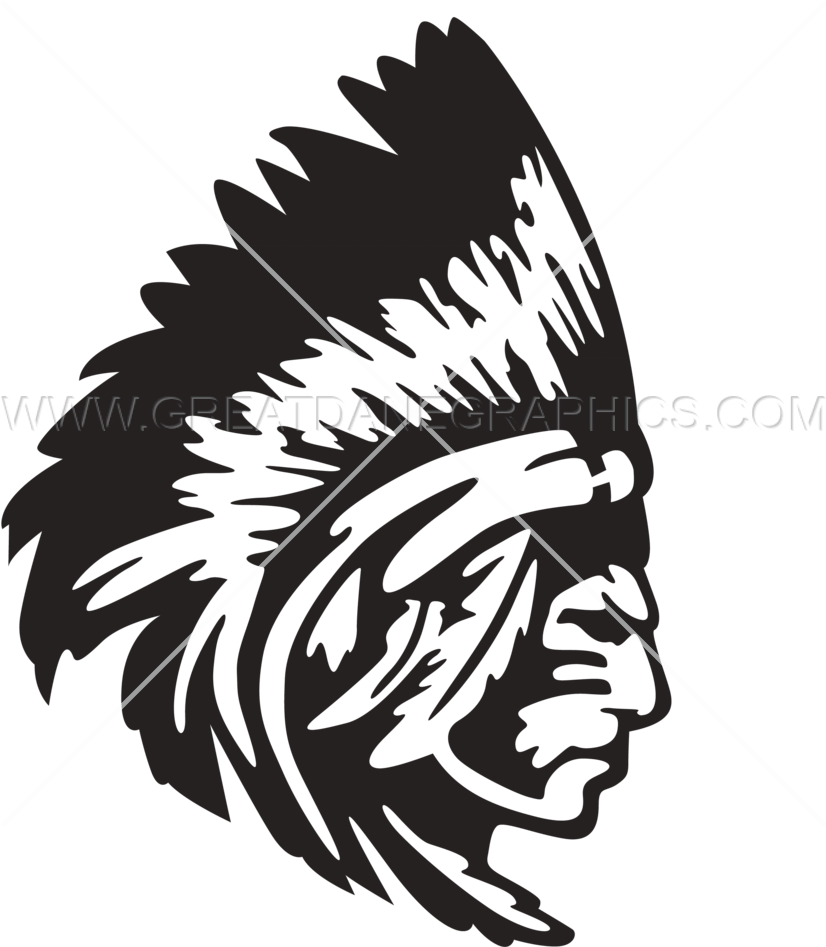 Indian Chief Profile - Indian Chief Head Transparent (825x1068), Png Download
