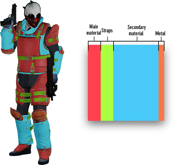 This Is Already Set On Each Armor And Cannot Be Modified - Skin Payday Armor (584x556), Png Download