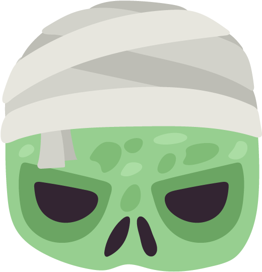 Creepy Mummy Mask - Skull (618x618), Png Download