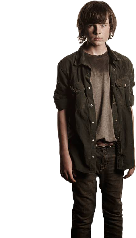 Transparent Carl To Protect Your Blog - Walking Dead Carl Season 4 (720x960), Png Download