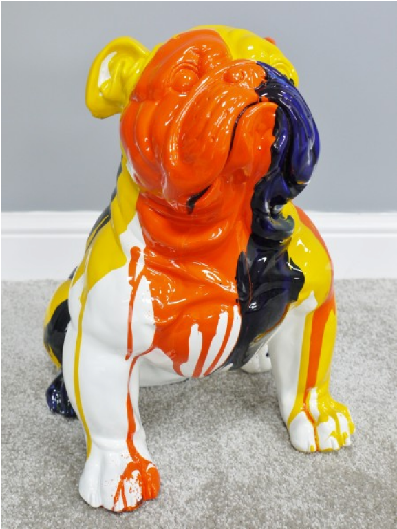 Sitting Paint Splash Bulldog - Bulldog (1152x768), Png Download