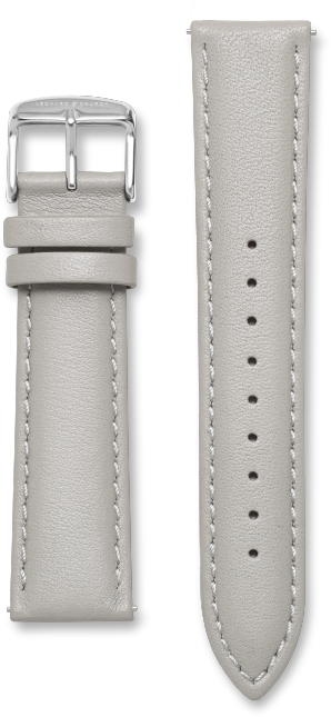 Calf Leather Light Grey / Silver Strap - Strap (638x956), Png Download
