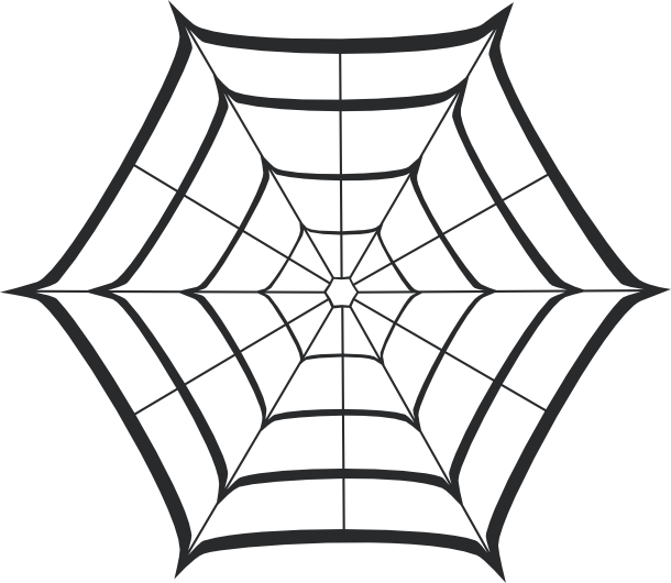 Spider Web (610x530), Png Download