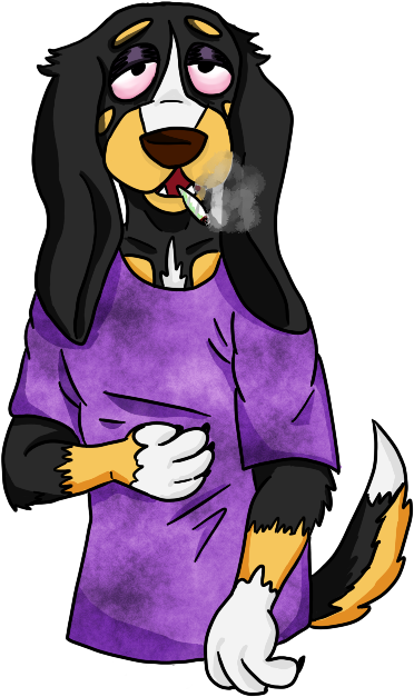 Piece Of Shit Stoner - Cartoon (520x660), Png Download