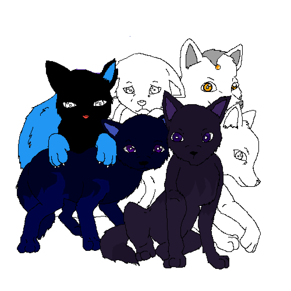 Pixilart Cats And Wolf - Wolf (1000x1000), Png Download