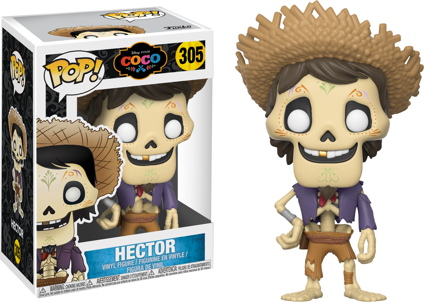 Coco Hector Funko Pop Vinyl Figure Popcultcha Coco - Coco Hector Funko Pop (1400x996), Png Download