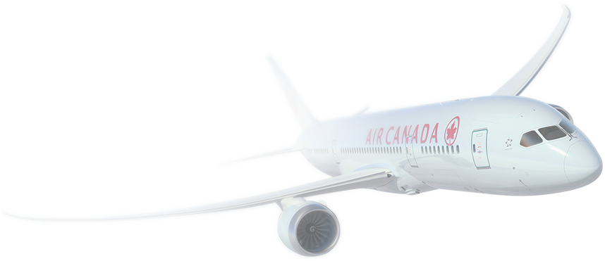 Plane Clipart Air Canada - Boeing 737 Next Generation (858x371), Png Download