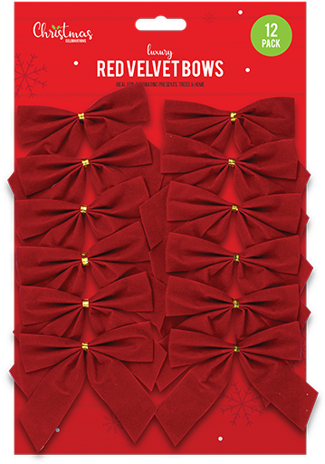 Red Velvet Christmas Bows - Wrapping Paper (800x620), Png Download