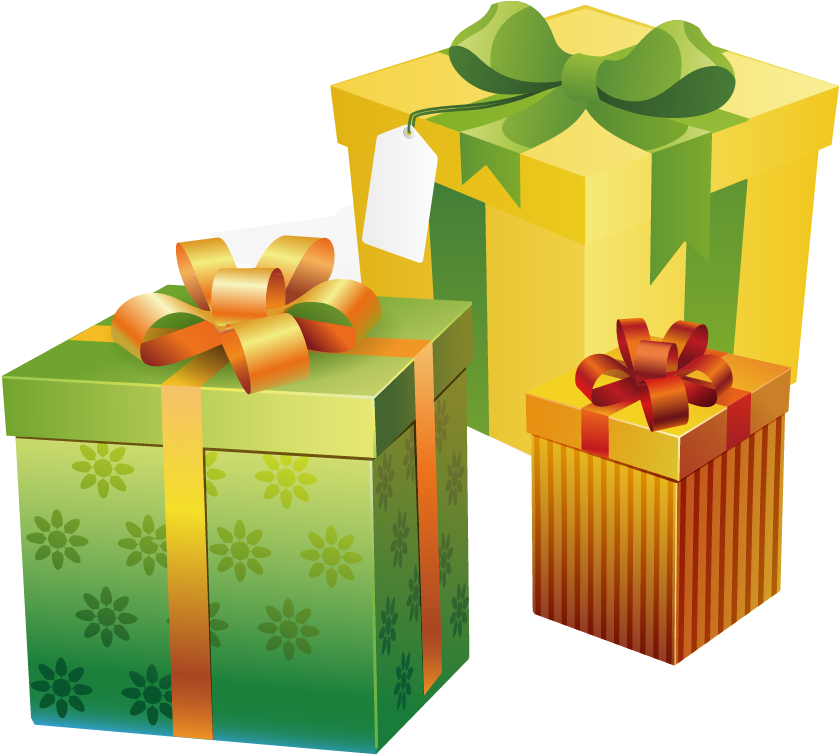 Png Material - Christmas Gift Vector Png (890x811), Png Download