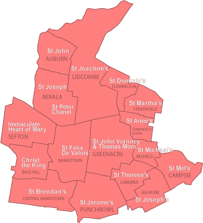 Deanery - - Archdiocese Of Sydney Map (744x820), Png Download