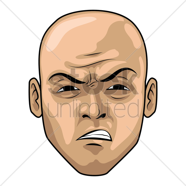 Editingsoftware Clipart Angry Man Face - Angry Man Cartoon Face (600x600), Png Download