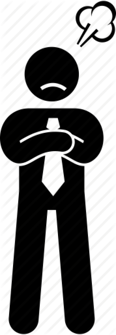 Annoy, Businessman, Irritated, Man, Person, Upset Icon - Angry Person Icon Png (400x1150), Png Download