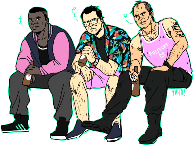 Gta 5, Grand Theft Auto, Video Game Characters, Daddy, - Cartoon (640x480), Png Download