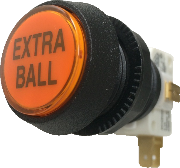 Extra Ball Button Orange - Teleconverter (613x570), Png Download