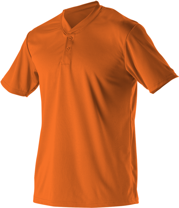 Alleson 522mmy Youth Baseball 2 Button Henley Jersey - Polo Shirt (853x1024), Png Download