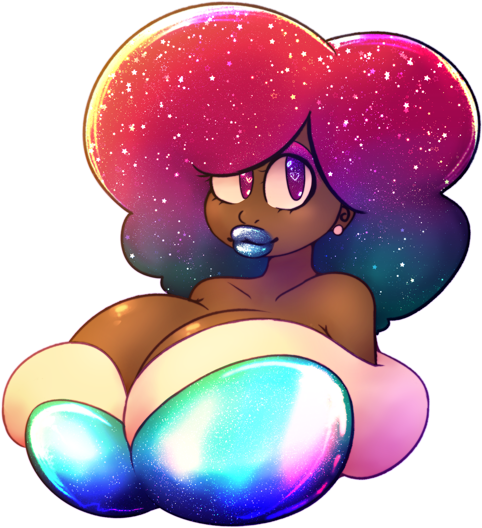 Glittering Rainbows - Cartoon (2700x2250), Png Download