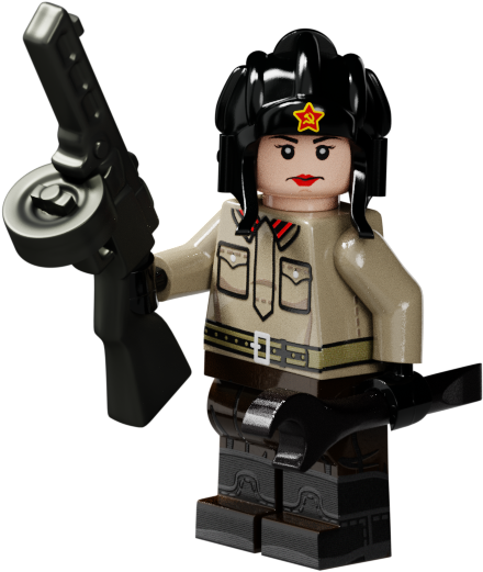 T 34 Model 1943 "fighting Girlfriend" Add On Pack With - Figurine (600x600), Png Download