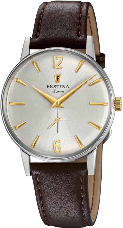 Festina Mens Watch With Brown Leather Strap F20248/2 - F20248 2 (709x1181), Png Download