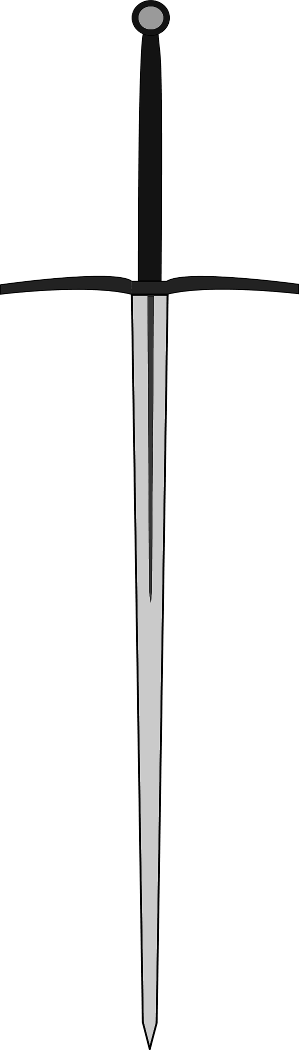 Rapier - Two Handed Sword Png (600x2107), Png Download