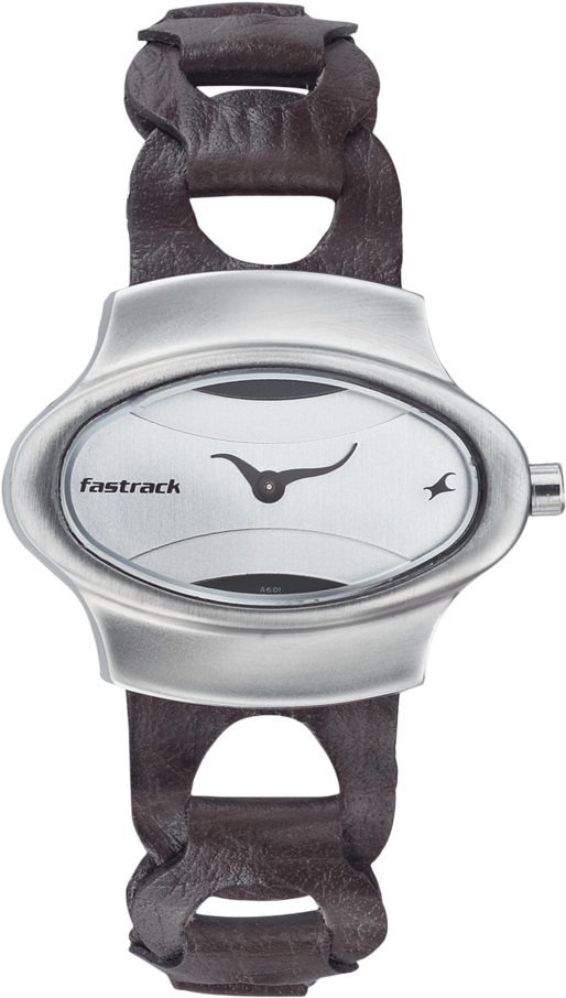 Ladies Watch With Brown Leather Strap - Fastrack Ladies Leather Belt Watch (640x960), Png Download