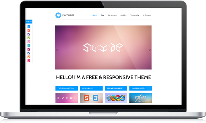 Template Favourite Joomla 2 - Html5 Joomla (800x494), Png Download