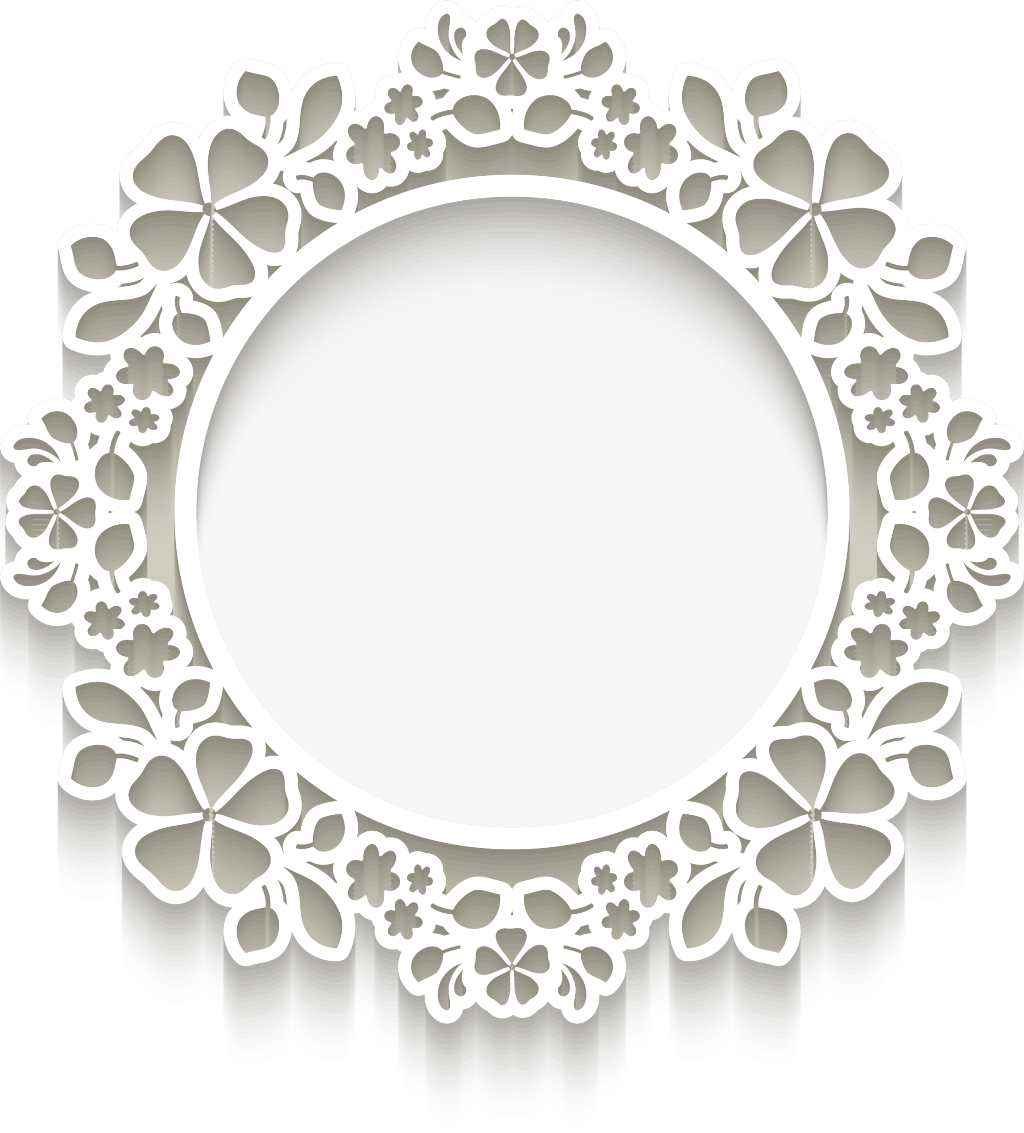 Frame Hd White D Circle Portrait Flowers Ⓒ - Paper (1024x1133), Png Download