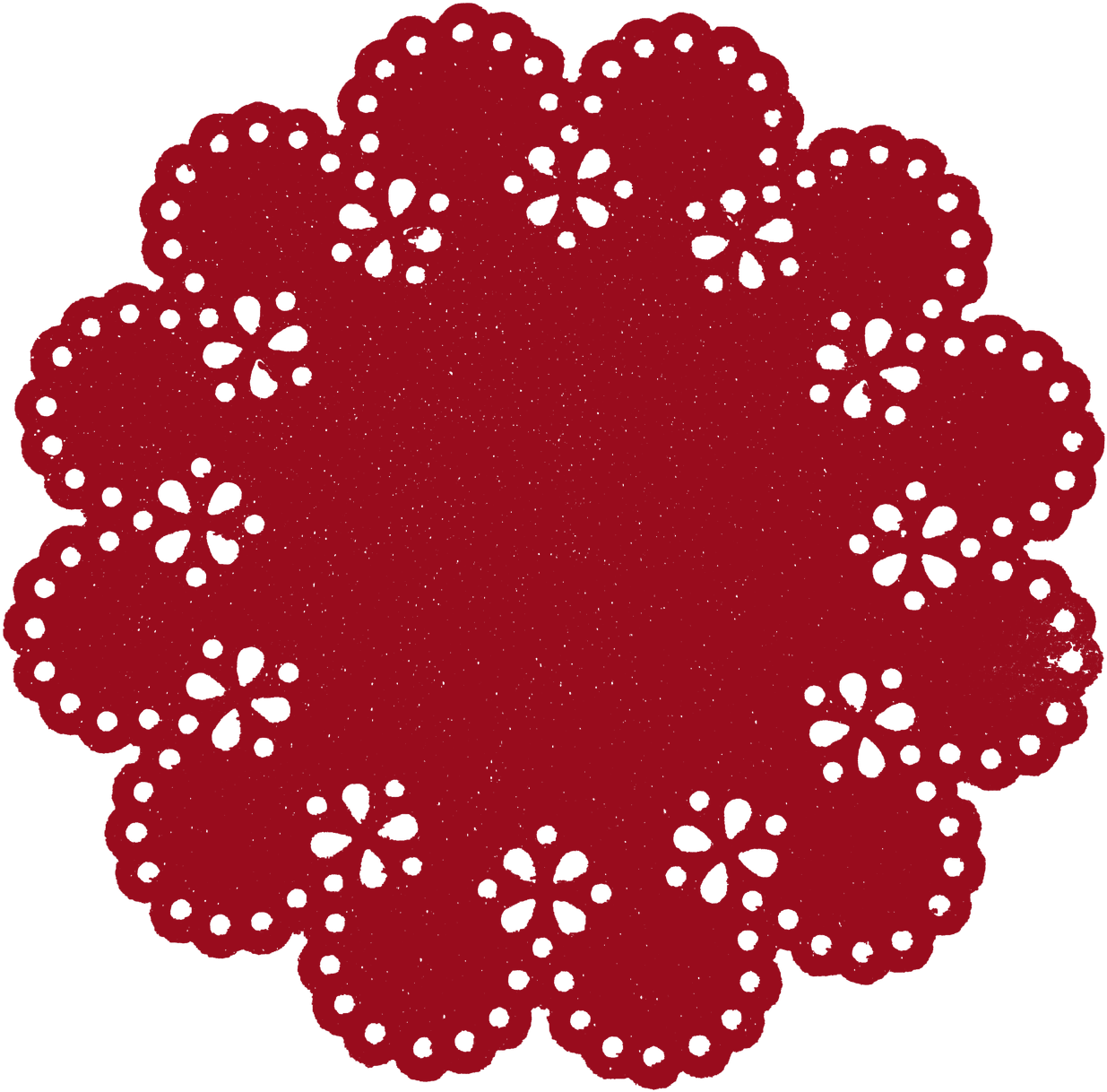 Paper Doily Embellishment Bright Red Jennifer Caminiti - Doily (1280x1280), Png Download