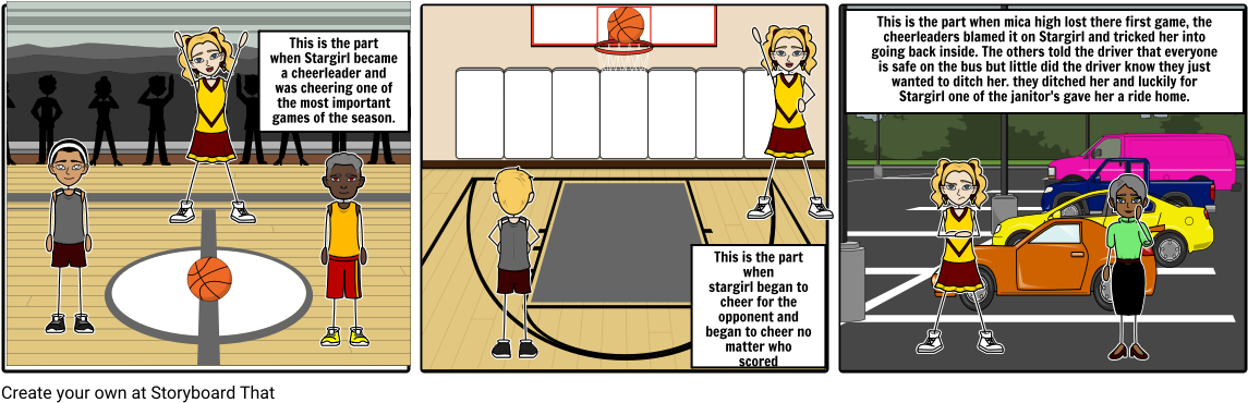 This Is The Part When Stargirl Became A Cheerleader - Cartoon (1164x385), Png Download