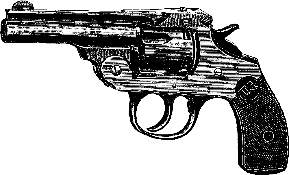 This Vintage Revolver Illustration Is From An Old Manufacturing - Gun Vintage (1262x915), Png Download