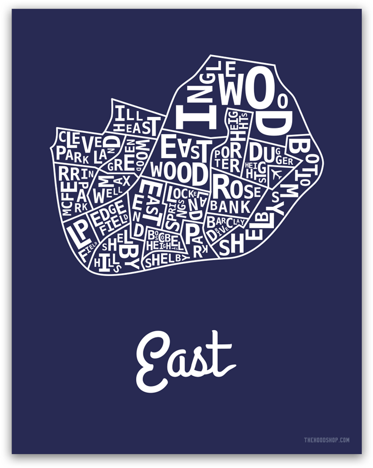 East Nashville Hood Print - Poster (800x1060), Png Download