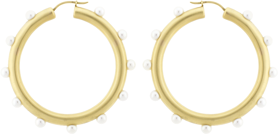 Irene Neuwirth Jewelry - Creoles 10 Mm Or Jaune (960x1223), Png Download