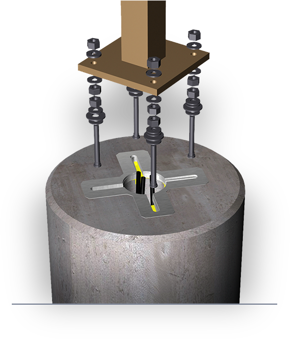 Omni Pole Base - Table (823x780), Png Download