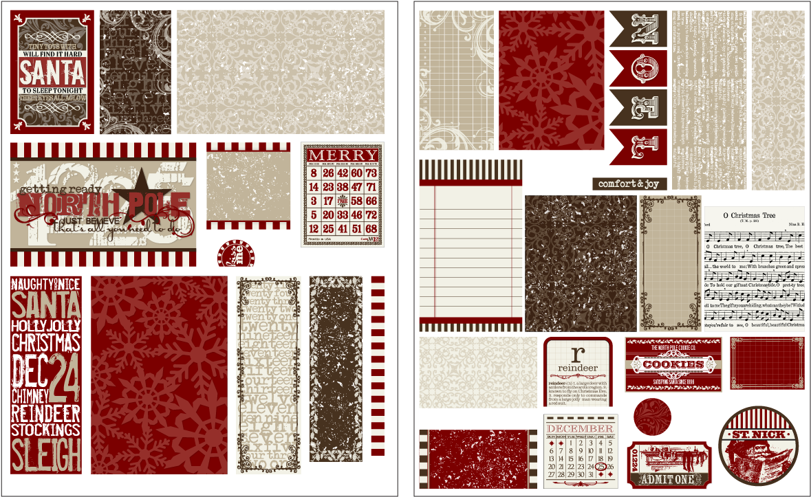 Tt Christmaspast Printable - Woven Fabric (1299x1160), Png Download