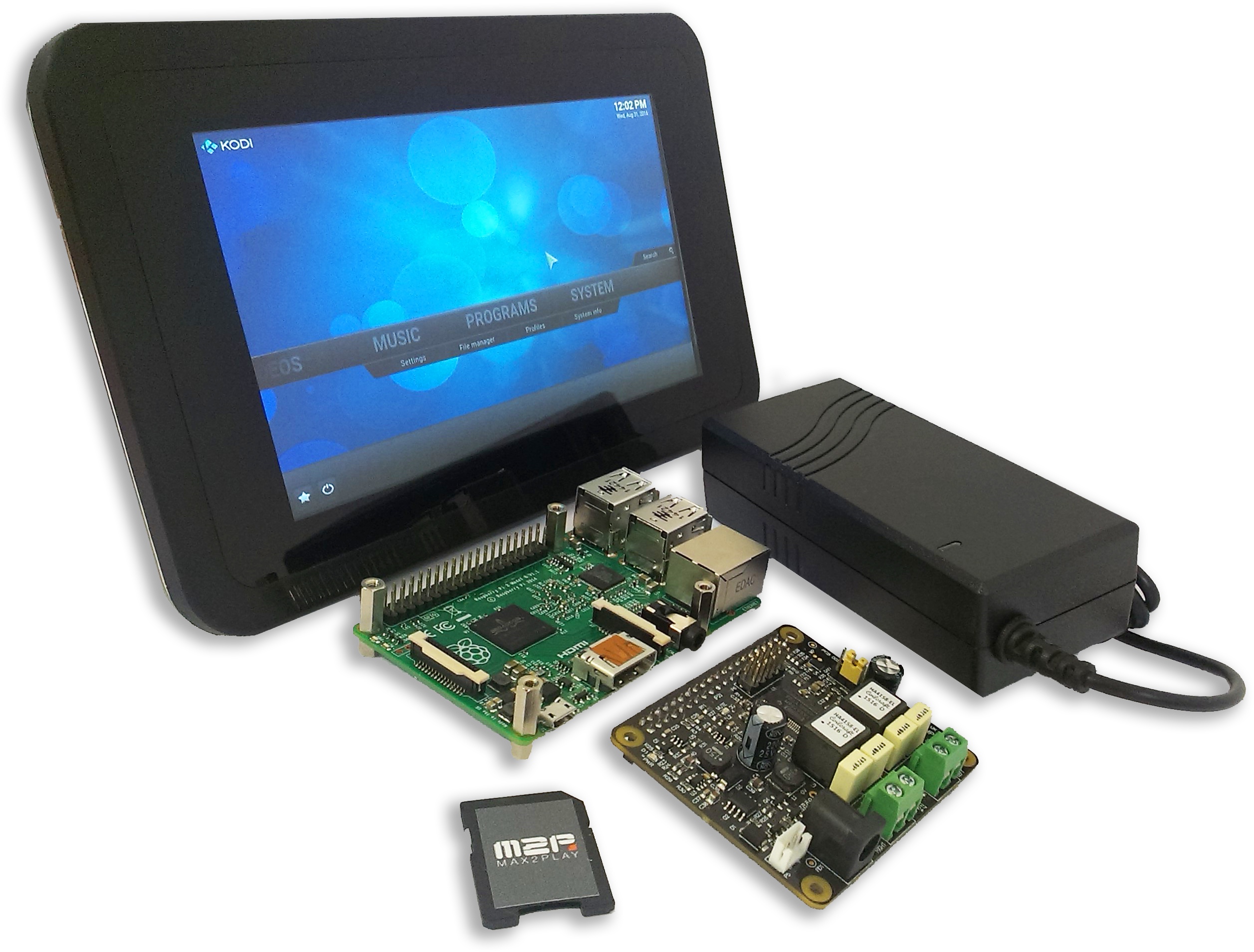 7 Inch Display Bundles With Raspberry Pi And Sound - Electrical Connector (2632x2029), Png Download