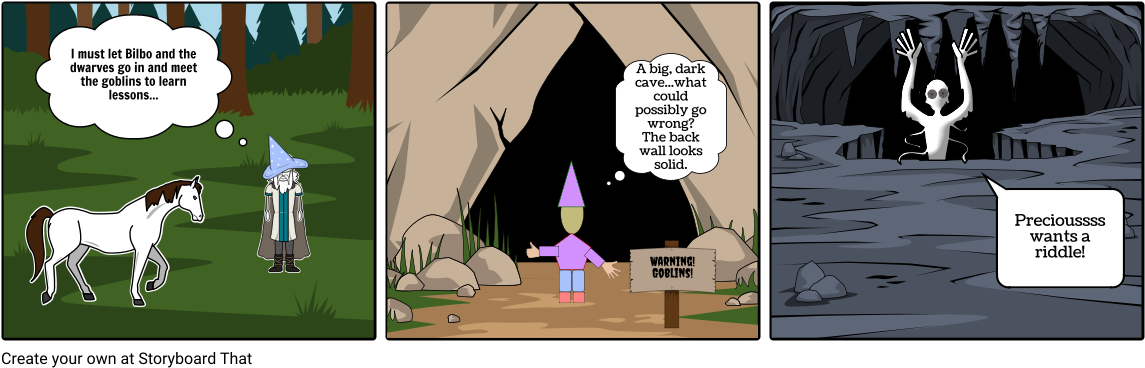 Hobbit - Cartoon (1164x385), Png Download